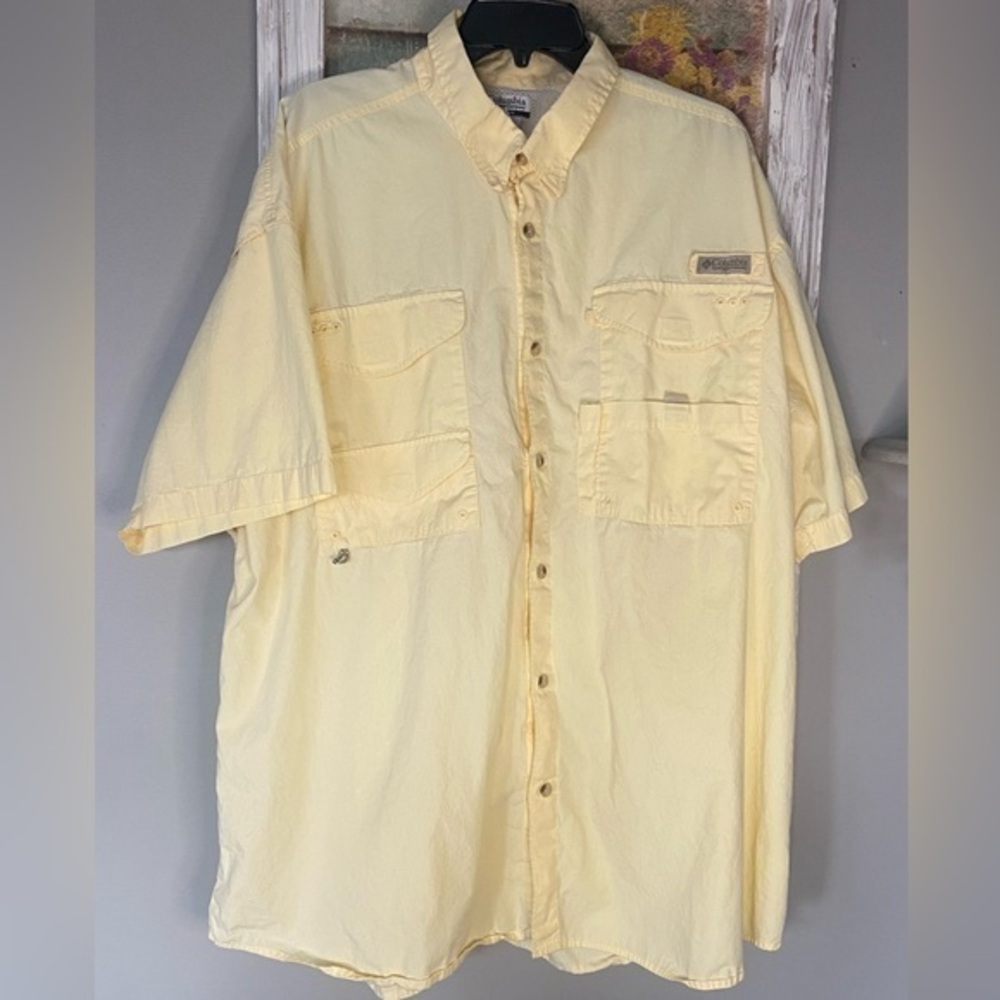 Columbia PFG Fishing Vented Short Sleeve Shirt Mens XXL Outdoor